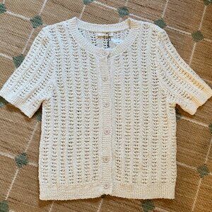 Illa Illa - Isla Natural Crochet Cardigan Sz M